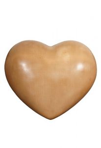 Hart urn van hout - licht gebeitst