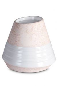 Porseleinen urn 'Maya' | Coral Roze reliëf