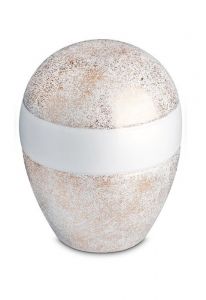Porseleinen urn 'Planet' - Pure Gold Stardust