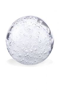 Bolvormige urn van kristalglas 'Stardust'