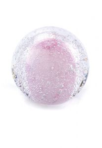 Bolvormige urn van kristalglas 'Stardust'