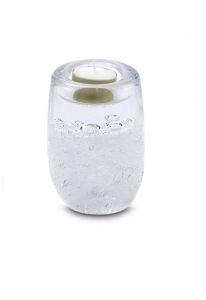 Waxinelicht mini urn van kristalglas 'Stardust'
