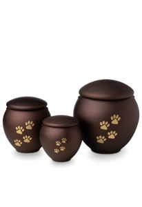 Dierenurn met goudkleurige dierenpootjes