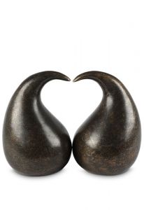 Bronzen duo urn 'Affectie' 