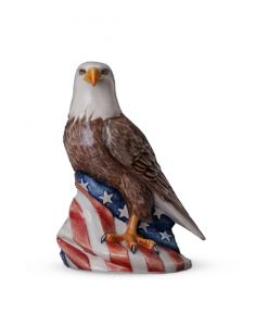 Keramische urn 'Adelaar' in de kleuren van de Amerikaanse vlag
