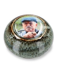 Personaliseerbare foto mini urn in verschillende kleuren