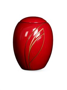 Glasfiber urn 'Cybele' rood