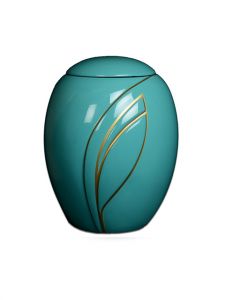 Glasfiber urn 'Cybele' turquoise