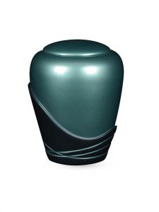 Glasfiber urn 'Glossy' blauw