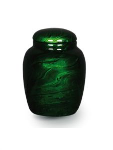 Glasfiber urn 'Schittering' groen