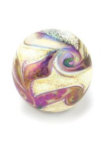 Bolvormige mini urn van kristalglas 'Elements'