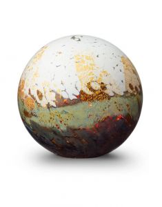 Bolvormige urn van glas 'Elegance' goldflake - SALE