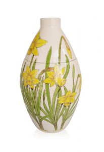 Handbeschilderde mini urn 'Narcissen'