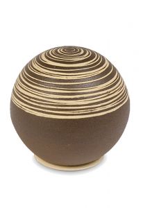 Bolvormige mini urn 'Brown'