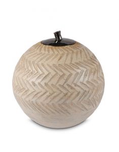 Handgemaakte keramische urn | Almost white