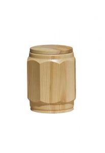 Achthoekige houten mini urn