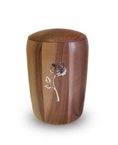 Houten urn 'Roos'