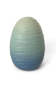 Handgemaakte kinderurn 'Cocon' blauw-groen