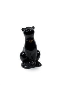 Kattenurn van glasfiber zwart