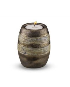 Keramische mini urn met waxinelichtje