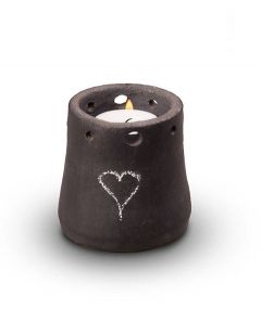 Keramische mini urn met waxinelichtje