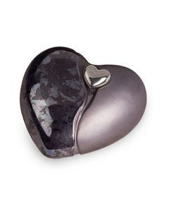 Mini urn 'Hart' met magnetisch zilveren hartje