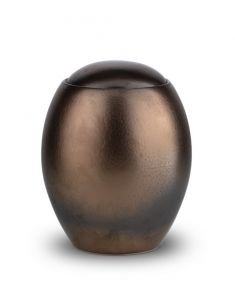 Keramische urn bronskleurig