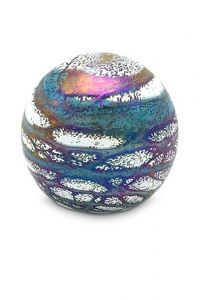 Bolvormige mini urn van kristalglas 'Nova'