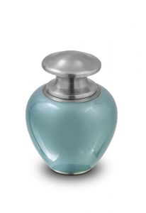 Messing mini urn 'Satori' blauw