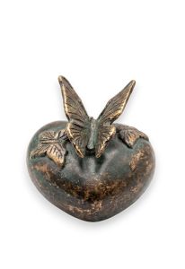 Mini urn hart met vlinder