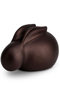 Dierenurn konijntje bruin-brons