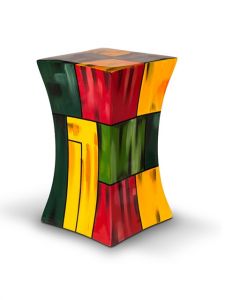 Glasfiber urn multicolor 'Diabolo'