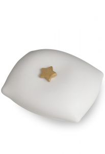 Kussenurn wit met goudkleurig sterretje