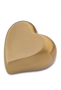Hartvormige mini urn goudkleurig mat