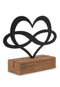 Herinneringsbeeld met asreservoir hart met infinity-teken