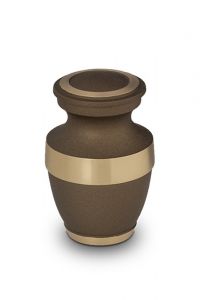 Messing mini urn bruin 