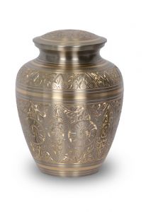 Messing urn met zilver/goud design