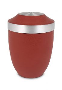 Urn van staal rood