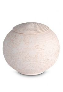 Mini urn porselein 'Sfera' - Coral Roze reliëf