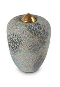 Mini urn keramiek 'Ocean Blue' grijsblauw