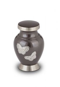 Messing mini urn met 2 vlinders