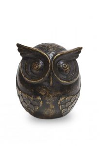 Bronzen mini urn 'Uil'