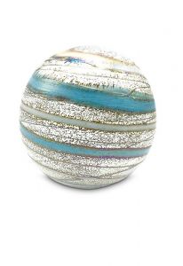 Bolvormige mini urn van kristalglas 'Nova'