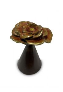 Mini art urn van brons 'Bloem'