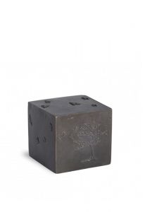 Bronzen mini urn 'Boom en vogels'