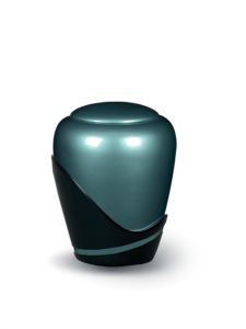 Glasfiber mini urn 'Glossy' bauwgroen