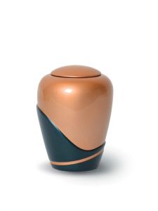 Glasfiber mini urn 'Glossy' koper