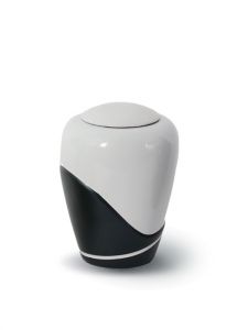 Glasfiber mini urn 'Glossy' wit
