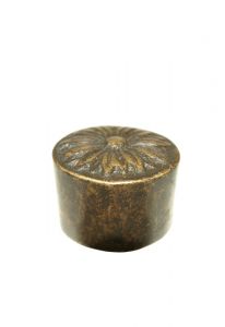 Bronzen mini urn met margriet