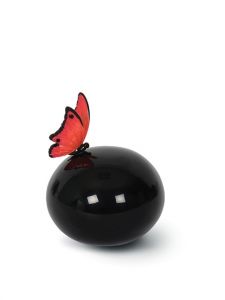 Glasfiber mini urn 'Vlinder' rood